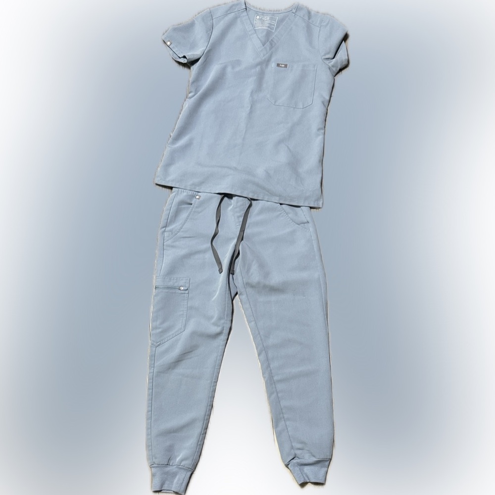 Figs Light Blue Scrub Set